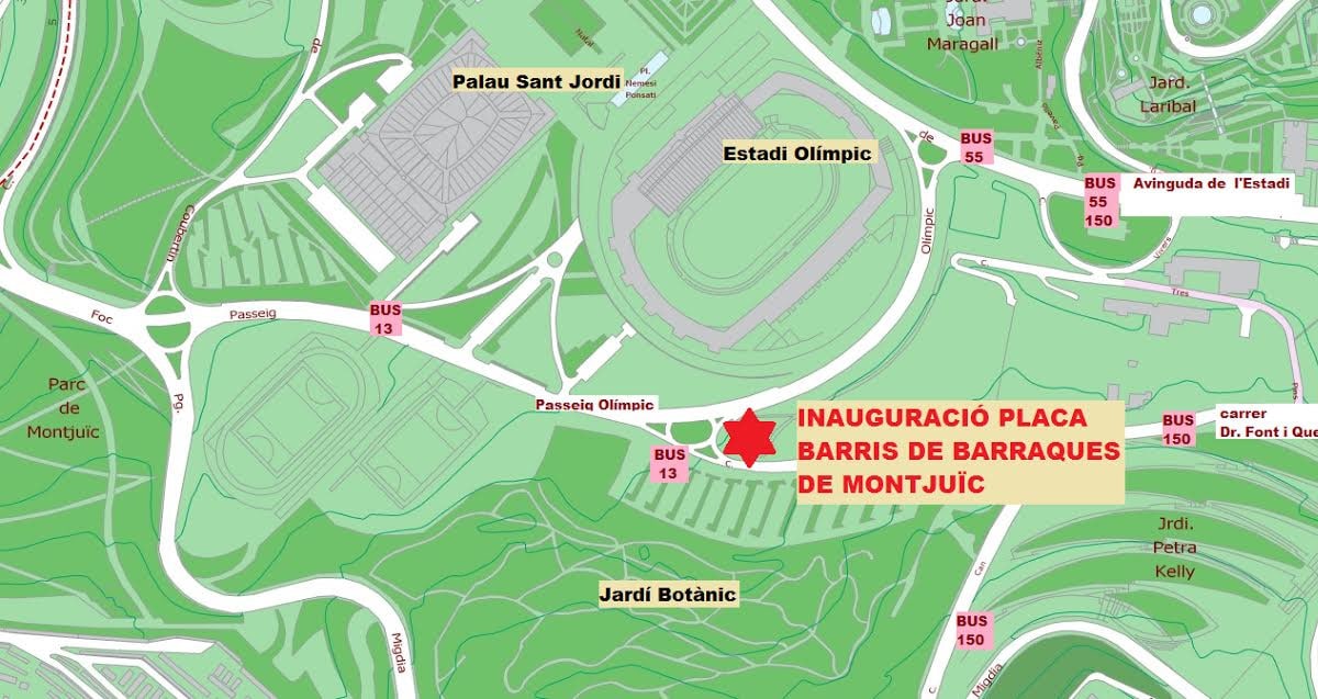 Homenatge al veïnat de les barraques de Montjuic